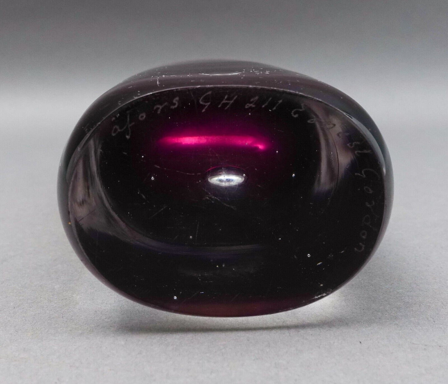 Afors Sweden GH211 Ernest Gordon Signed Purple Amethyst Art Glass Vase (Read)
