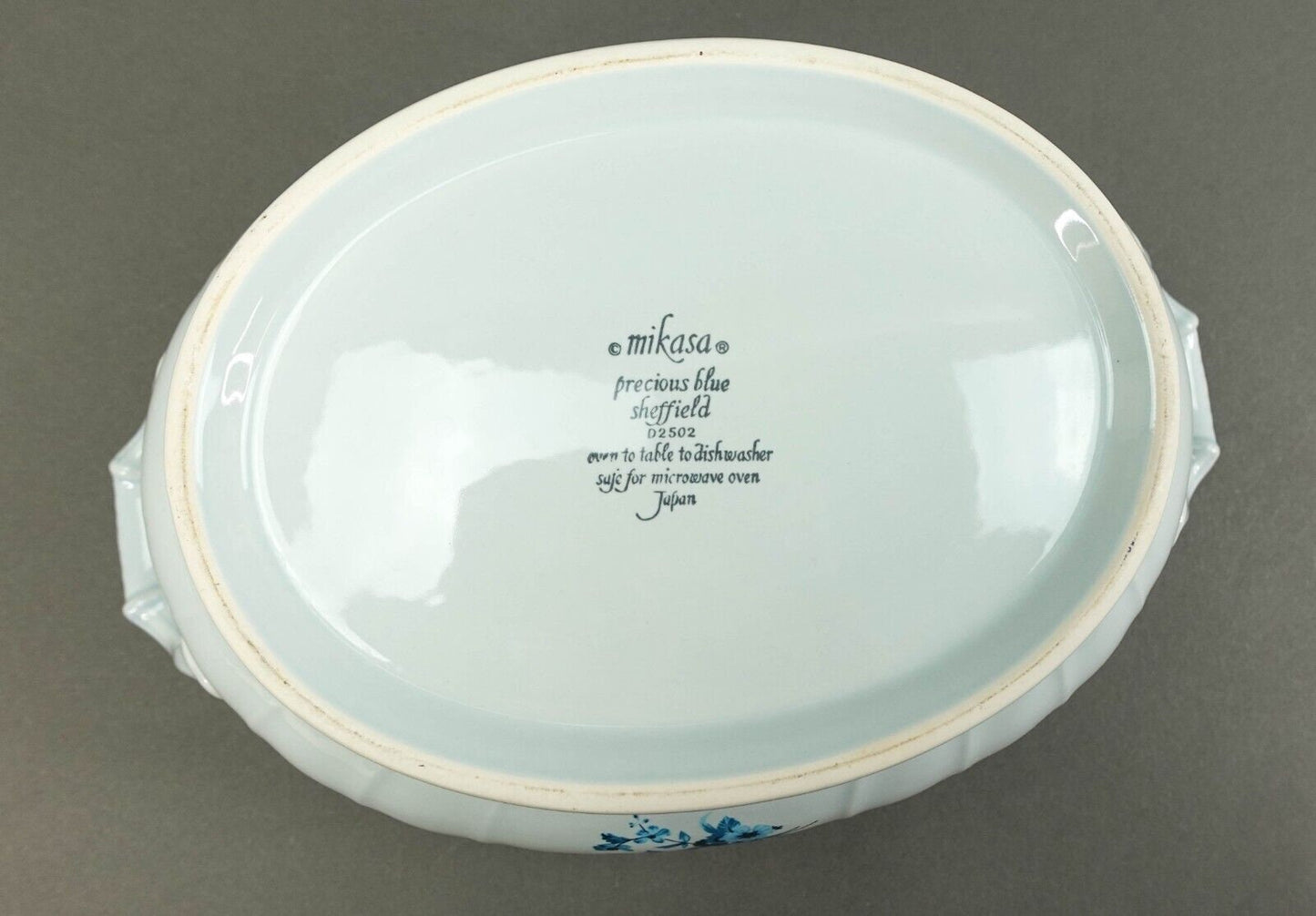 Mikasa Japan Precious Blue Sheffield D2502 Blue Floral Tureen With Lid
