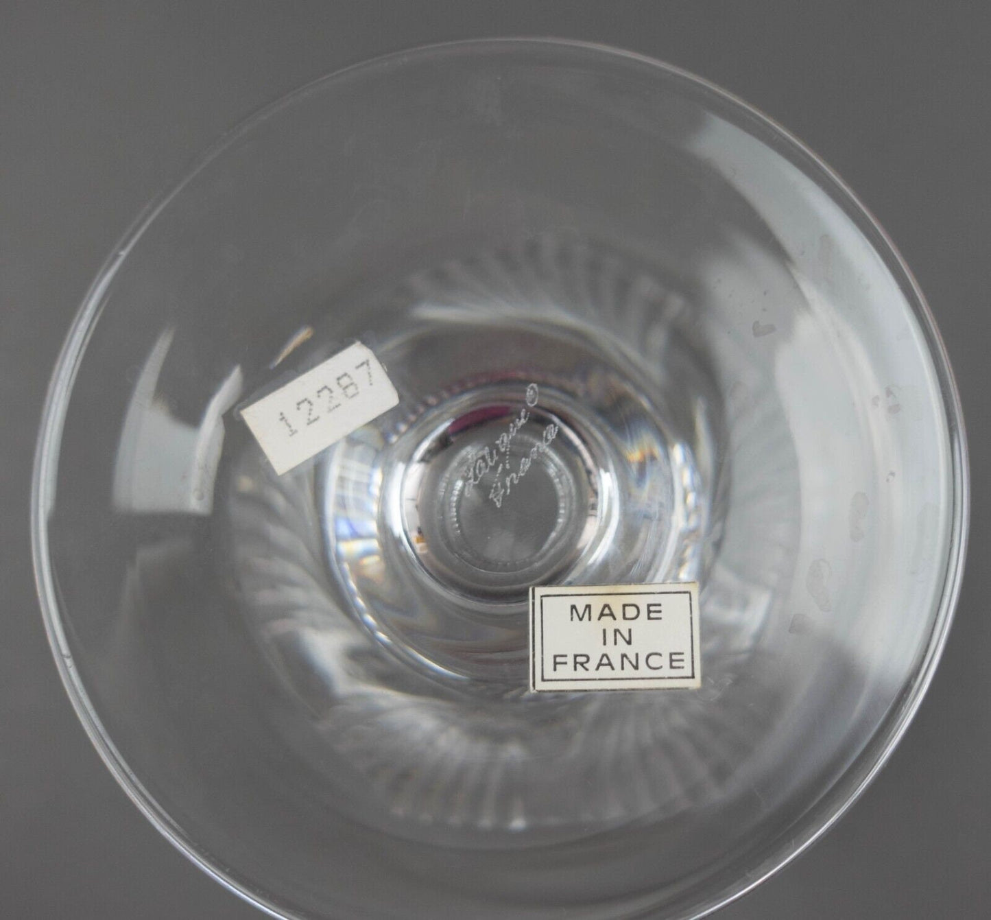 Lalique France Crystal Clear & Frosted Pedestal Compote Goblet Bowl Vase 7 3/4"