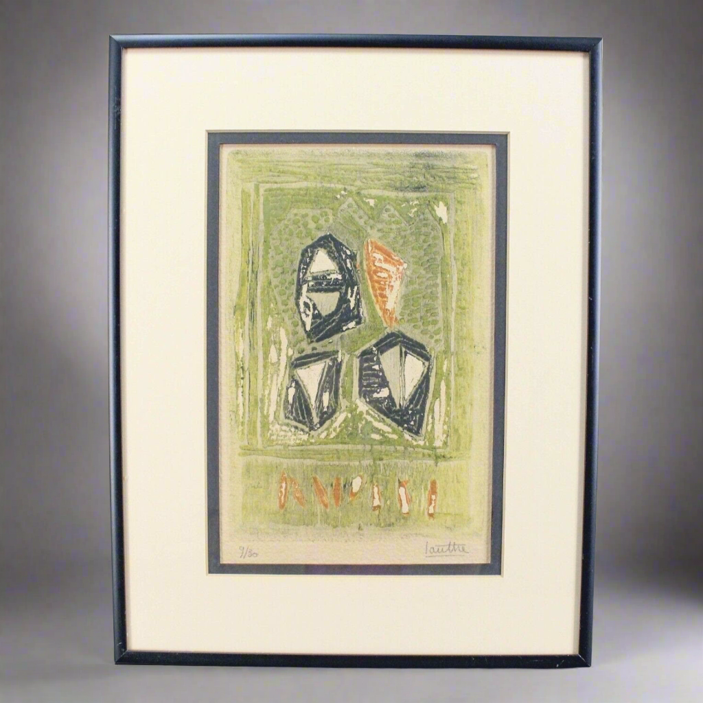 Marc-Antoine Louttre "Fragment Of Stone For Your Eyes" Signed 9/30 Lino Entaglio