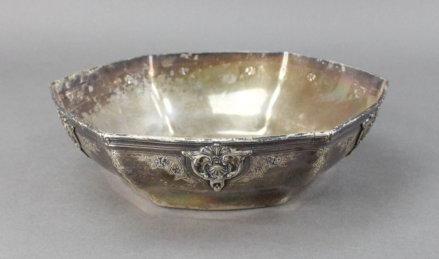 Tiffany & Co Sterling Silver Antique 18165 C Makers 7068 Hexagonal Bowl 546g