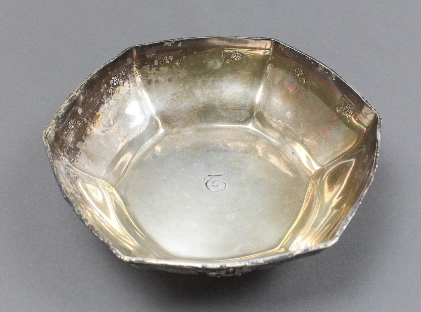 Tiffany & Co Sterling Silver Antique 18165 C Makers 7068 Hexagonal Bowl 546g