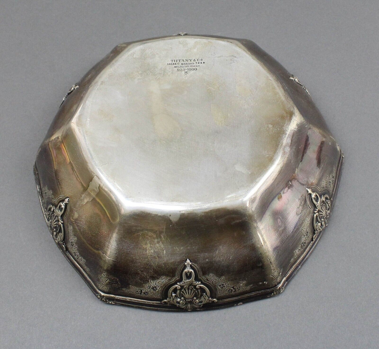 Tiffany & Co Sterling Silver Antique 18165 C Makers 7068 Hexagonal Bowl 546g