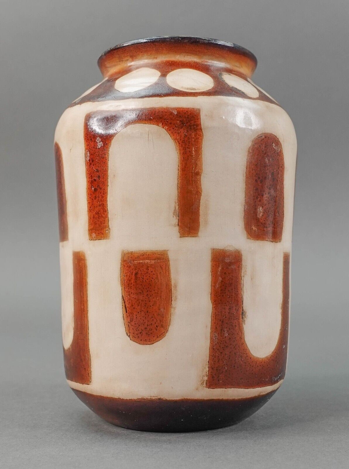 Tavara Chulucanas Signed Handmade Peruvian Mid Century Art Pottery Vase 6"
