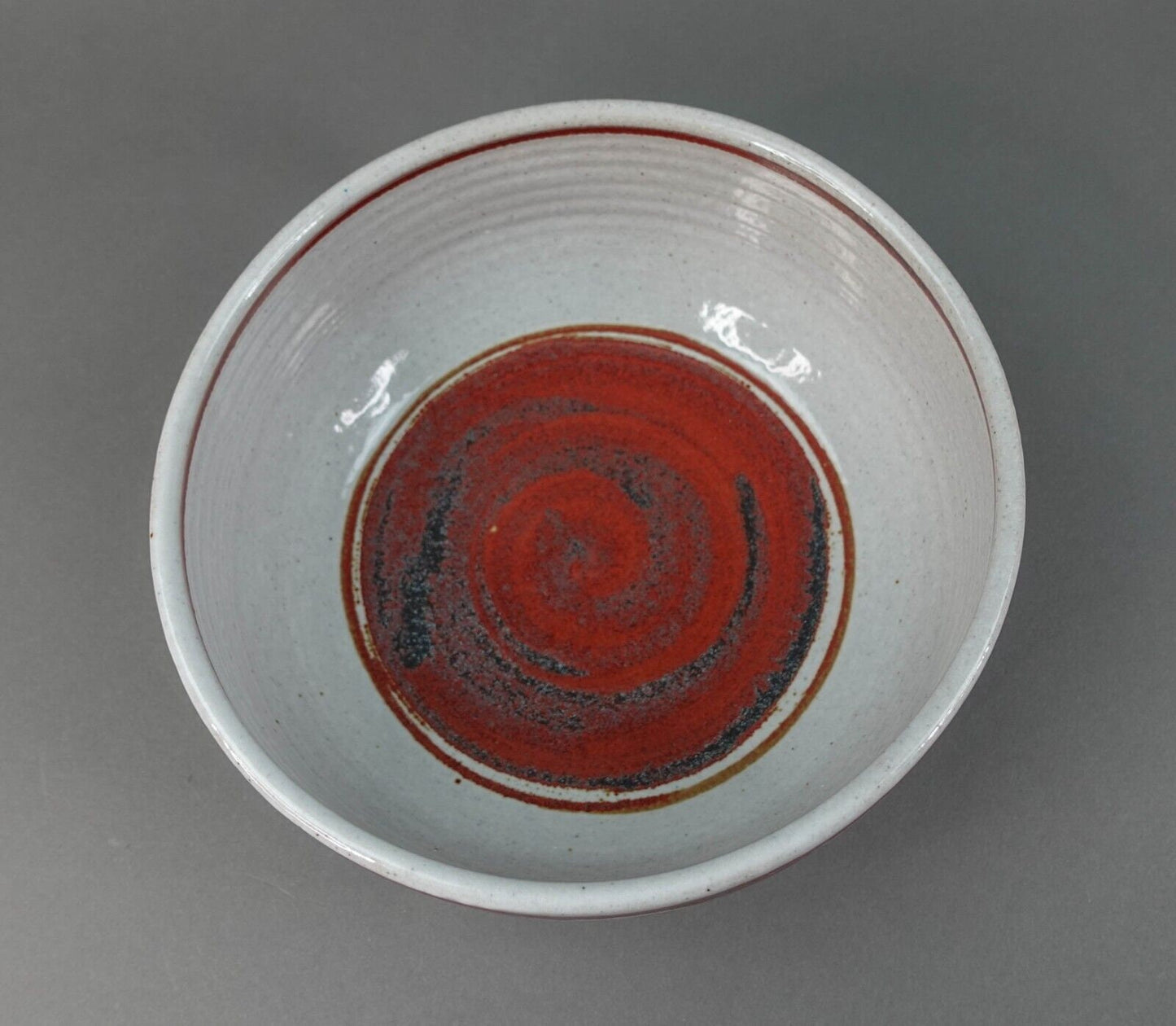 Dennis Kirchmann (1937-2017) Signed Indiana Studio Pottery Abstract Bowl 10"
