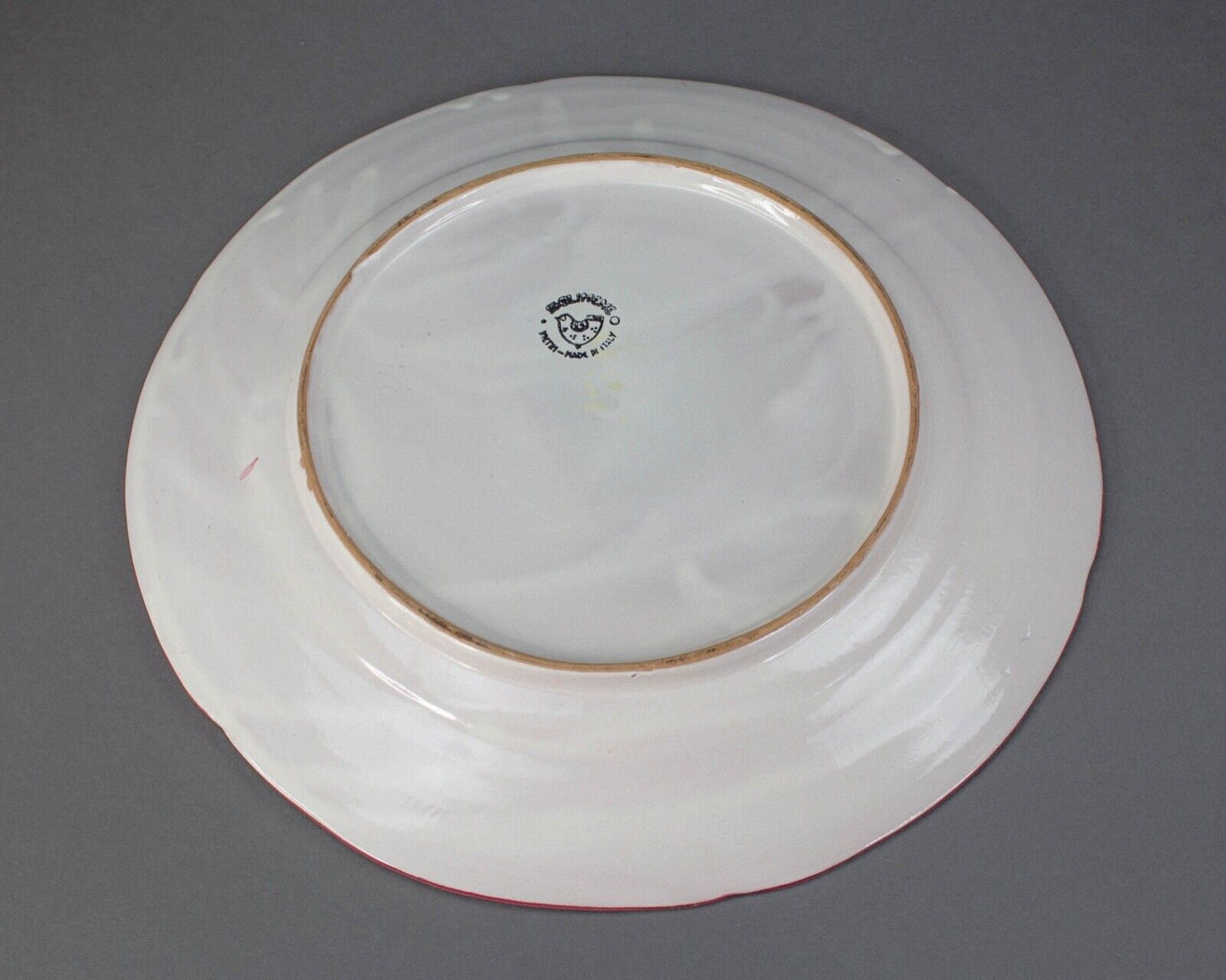 Solimene Vietri Italy Red Campagna Chicken Pollo Bird Lg 15 1/4" Serving Platter