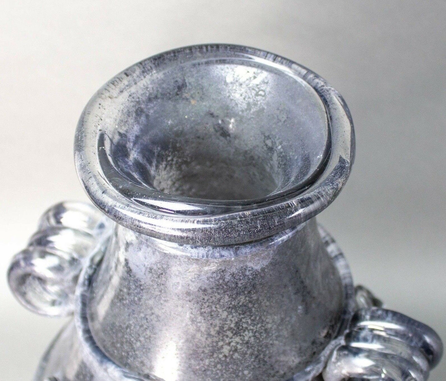 Renato Anatra Signed Large Rare Vintage Murano Art Glass Faces Vase Sculpture