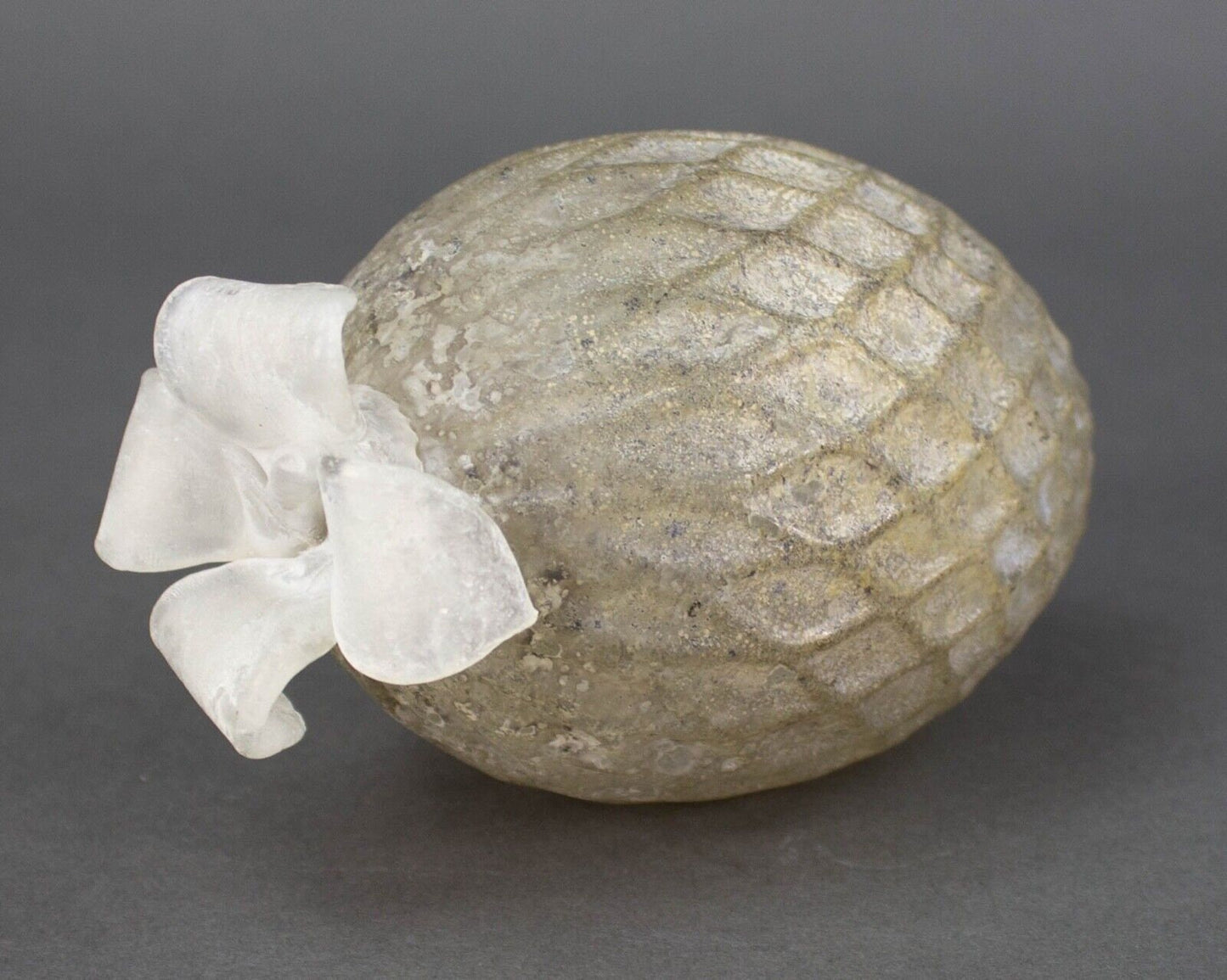 Sergio Rossi Murano Scavo Pineapple Fruit Frosted Art Glass Sculpture Vintage