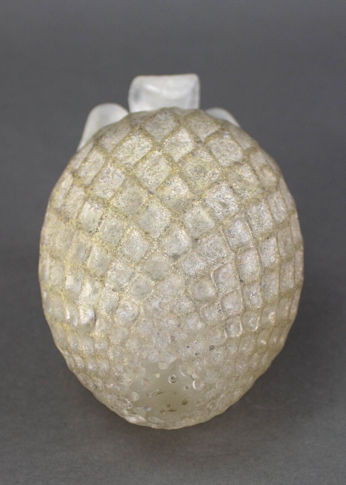 Sergio Rossi Murano Scavo Pineapple Fruit Frosted Art Glass Sculpture Vintage