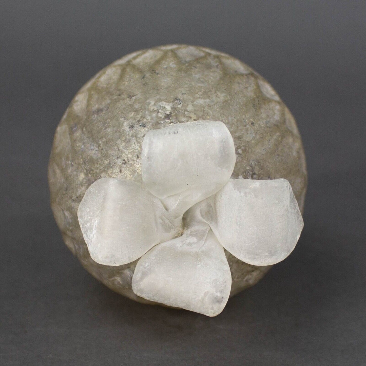 Sergio Rossi Murano Scavo Pineapple Fruit Frosted Art Glass Sculpture Vintage