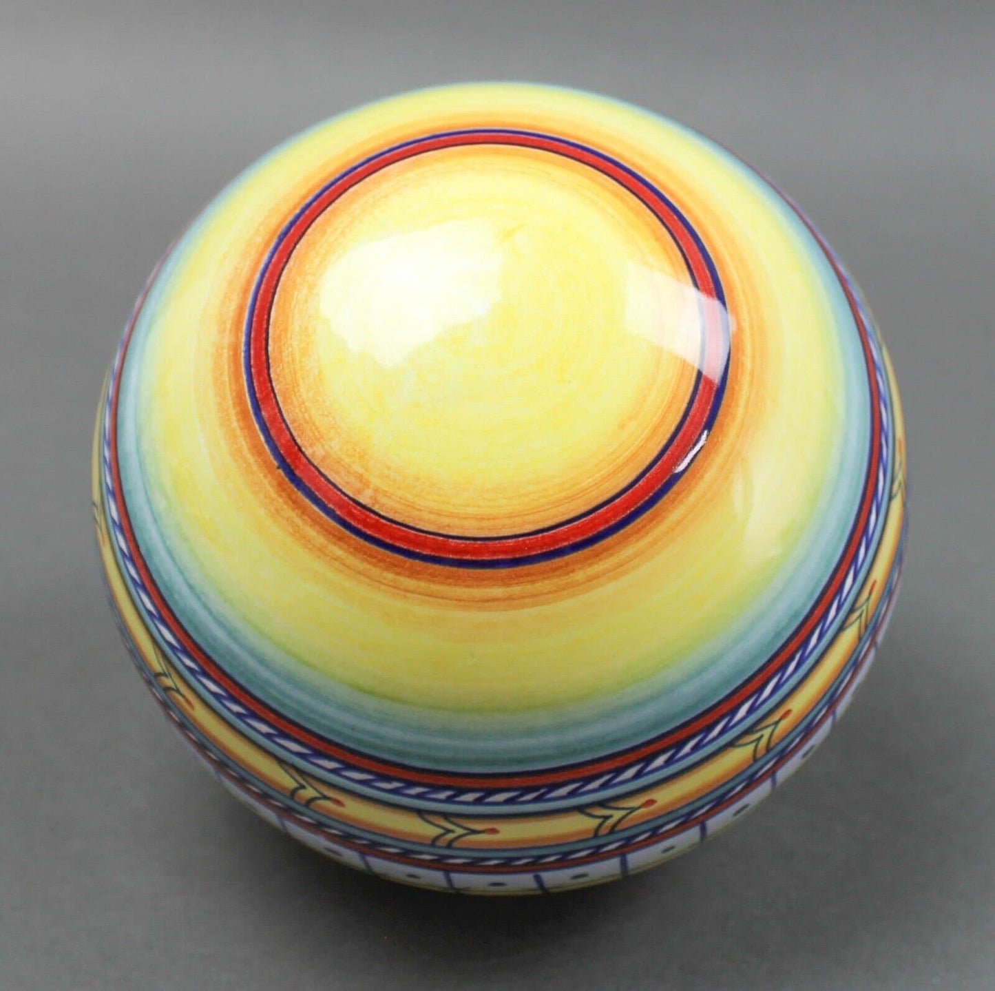 GP Deruta Jumbo Studio Handpainted Umbria Region Colors Christmas Ornament Italy