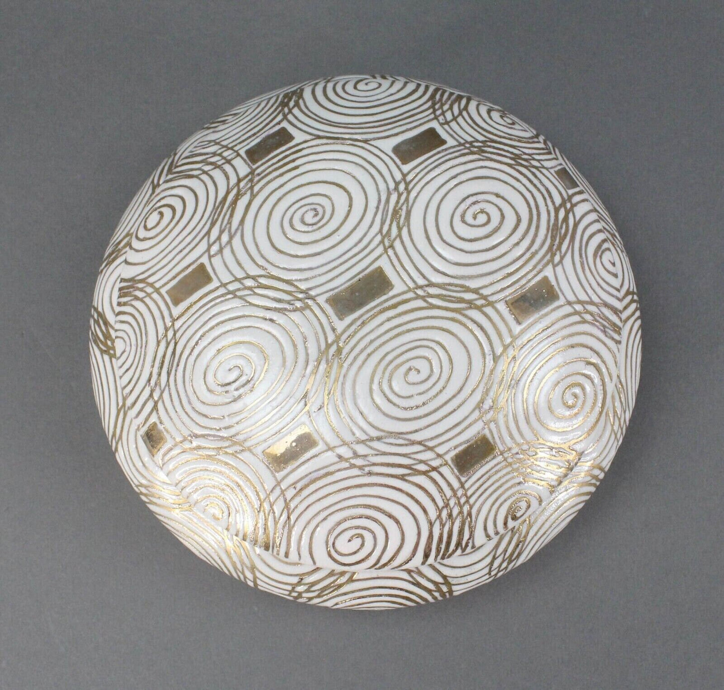 Jay Spectre For Silvestri Art Deco Inspired Porcelain Lidded Trinket Box 1991