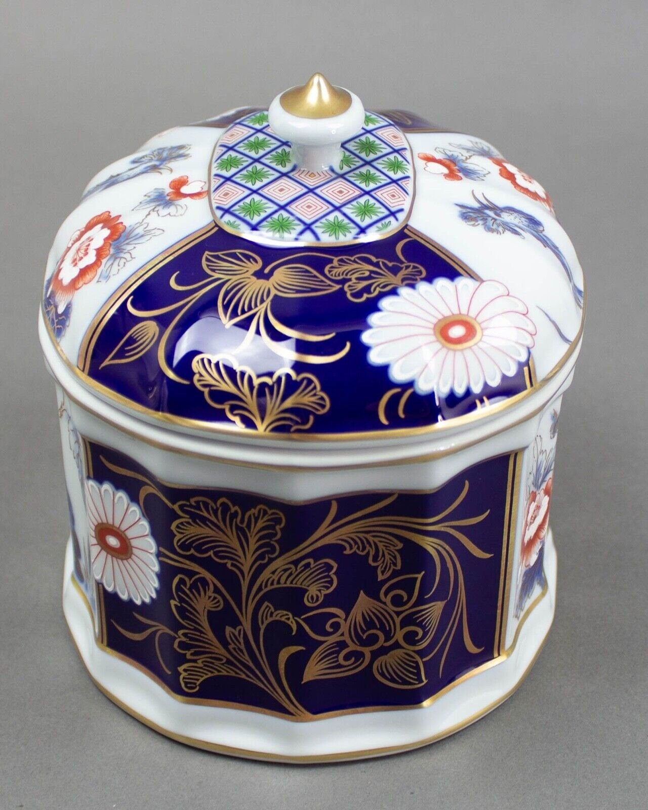 Vista Alegre Portugal Peacock Floral Gold Trim Porcelain Tea Candy Trinket Box