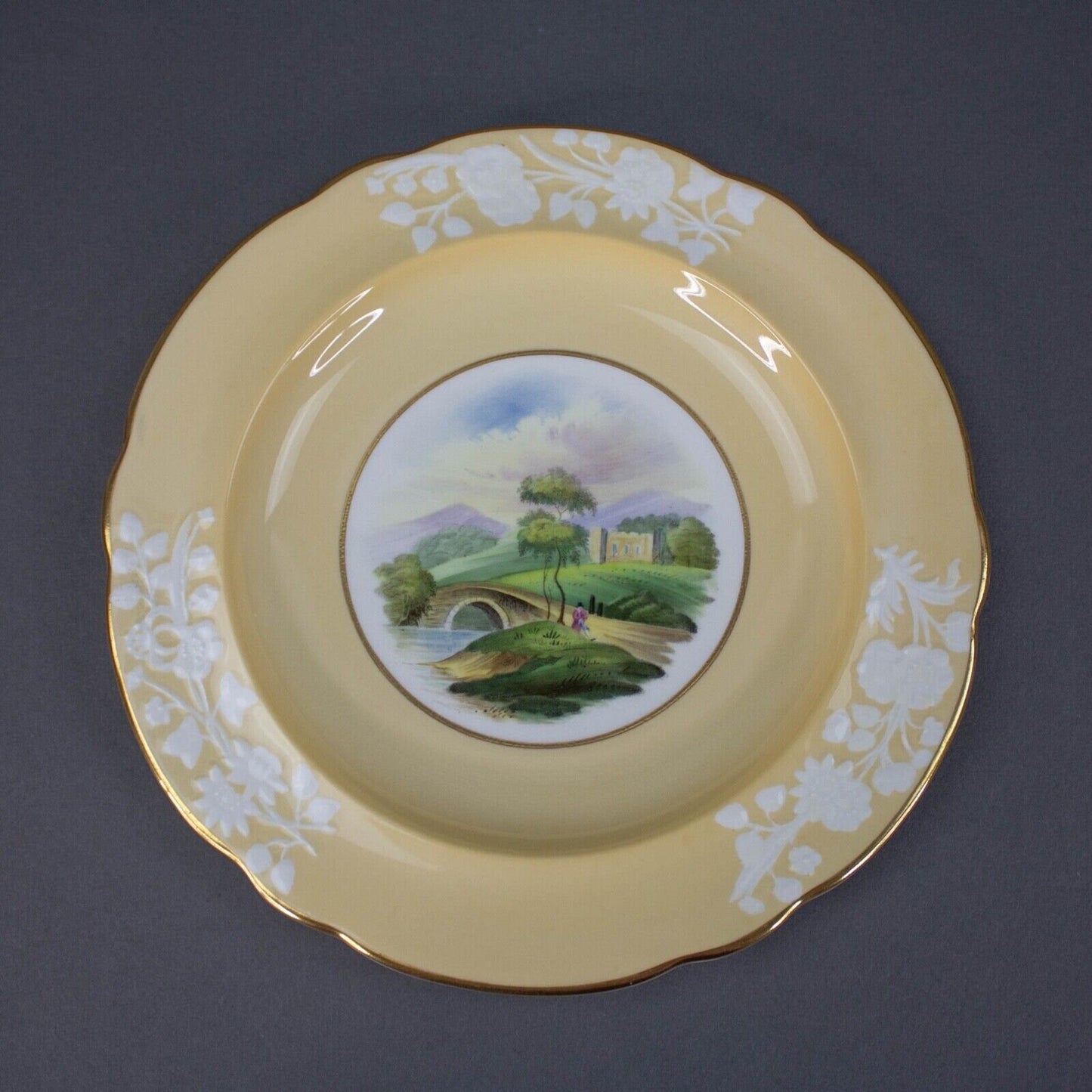 Spode Copeland WMH Plummer & Co NY Landscape Bridge Scene 8.75" Plate