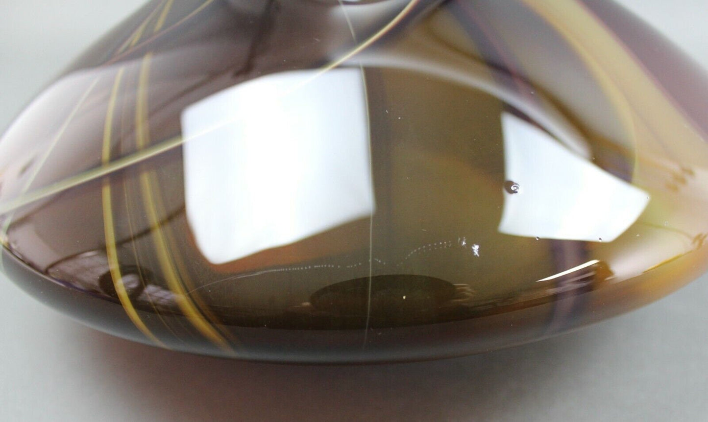 Stephen Jon Clements 1983 Signed Hand Blown Art Glass Vase Vessel