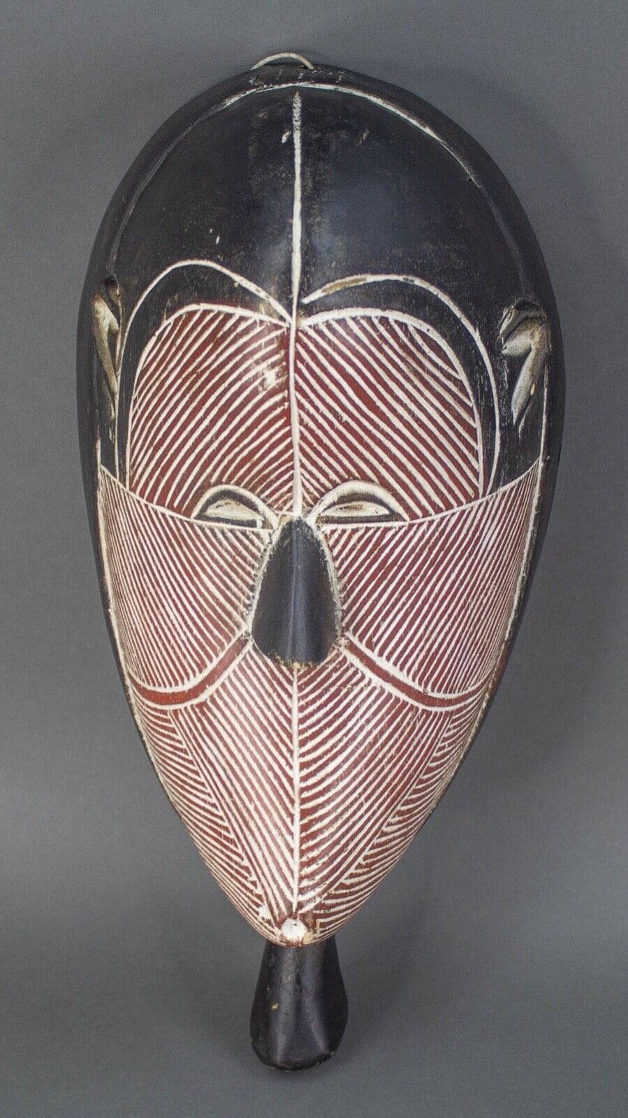 African Tribal Art Kifwebe Mask Songye D.R. Congo Zaire Large 16 1/2"