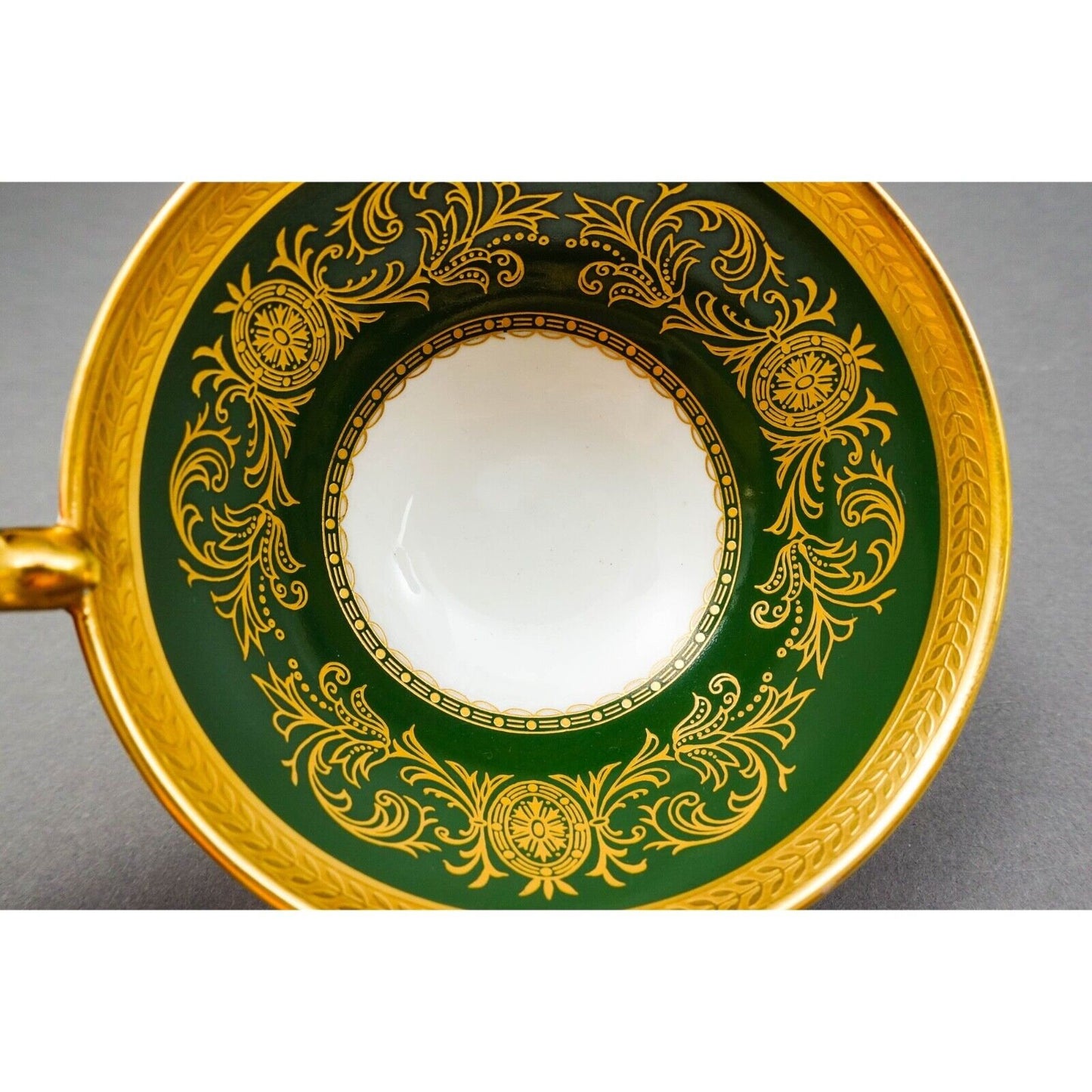 Aynsley England Imperial 193 Laurel Green Gold Cup & Saucer Set