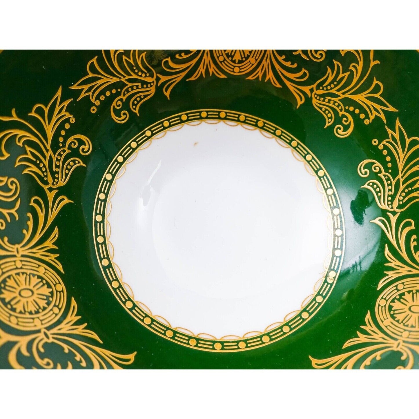 Aynsley England Imperial 193 Laurel Green Gold Cup & Saucer Set