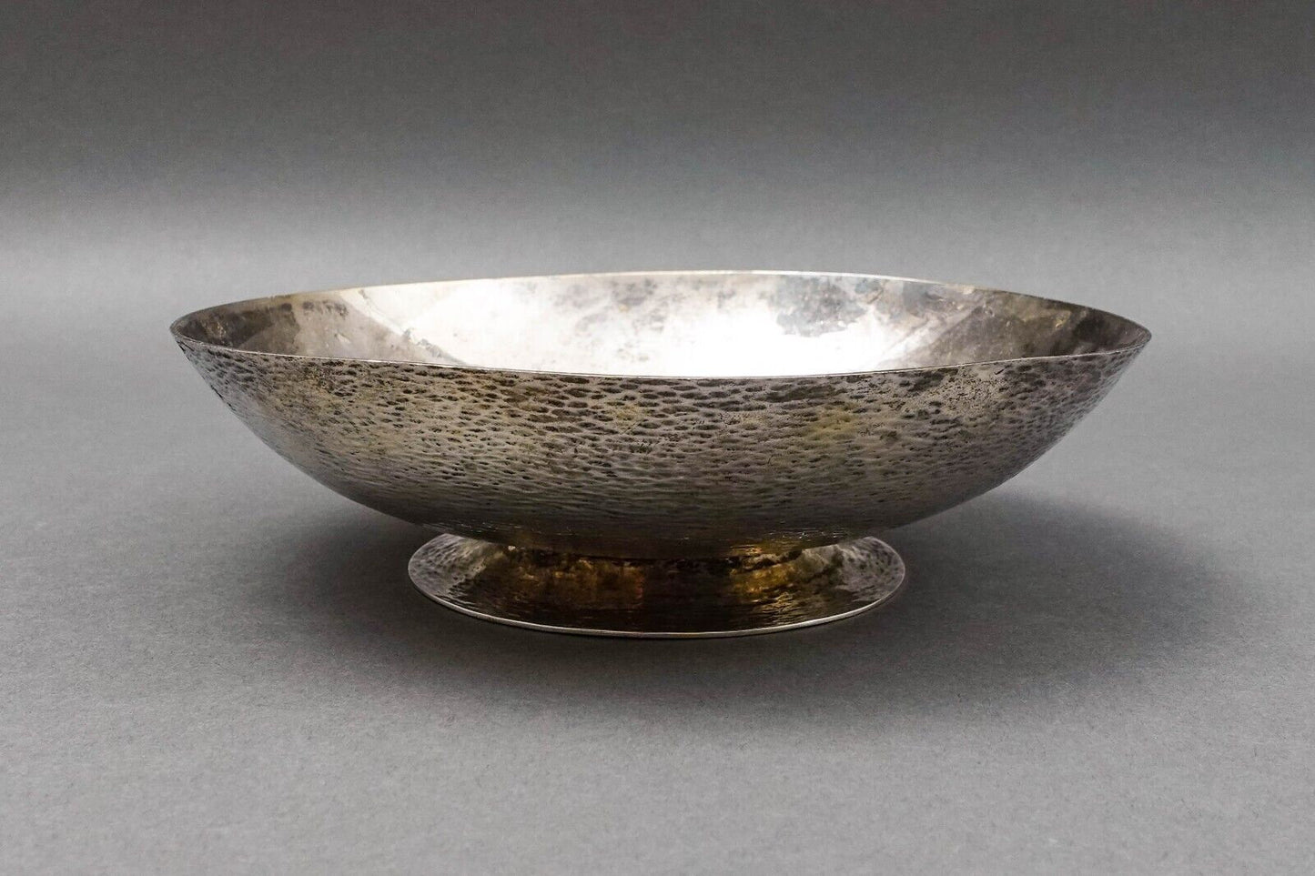 Zacatecas Vintage Mexican 925 Sterling Silver Modernist Textured Bowl 452 Grams