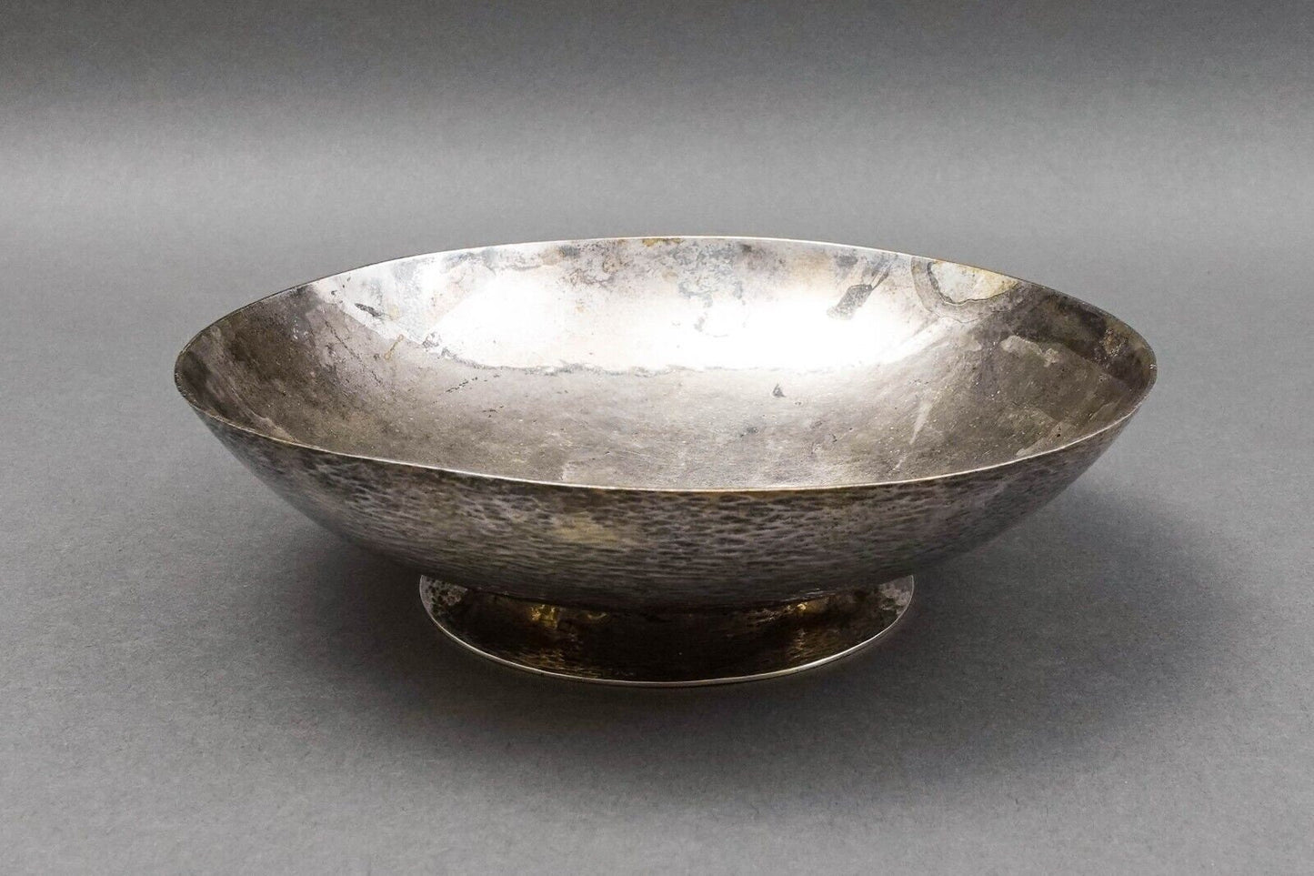 Zacatecas Vintage Mexican 925 Sterling Silver Modernist Textured Bowl 452 Grams