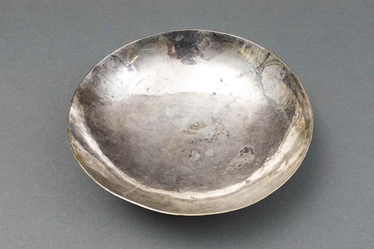 Zacatecas Vintage Mexican 925 Sterling Silver Modernist Textured Bowl 452 Grams