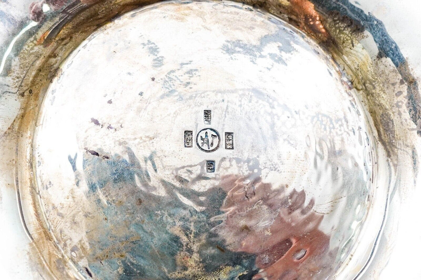 Zacatecas Vintage Mexican 925 Sterling Silver Modernist Textured Bowl 452 Grams