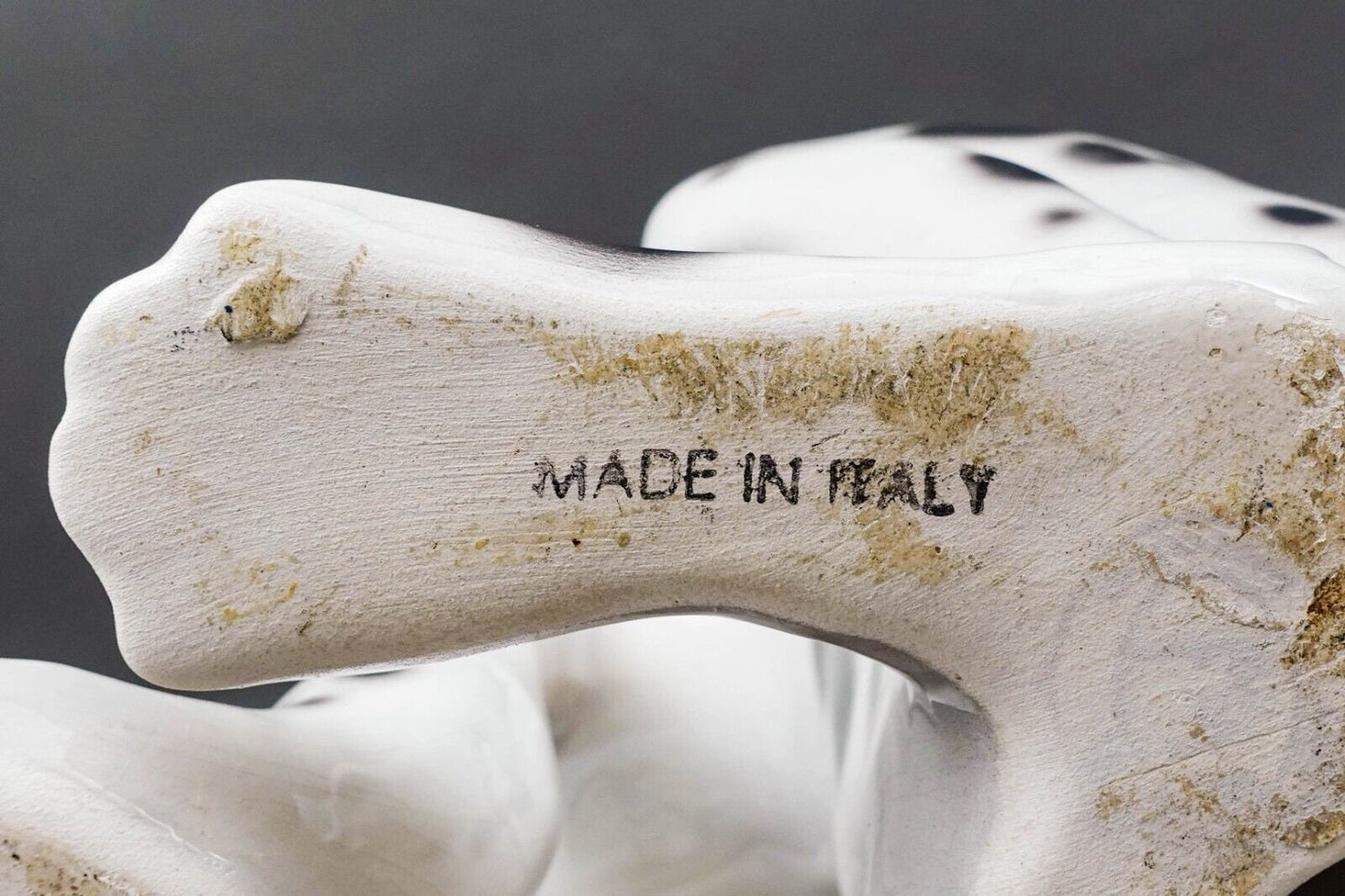 Vintage MCM Italian Glazed Ceramic Pottery Dalmation Dog Sculpture 15 1/2"