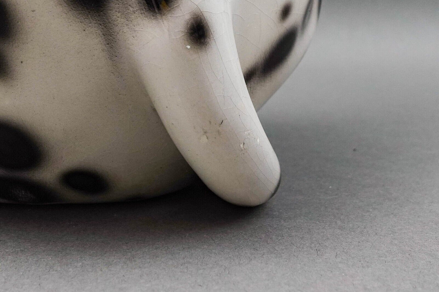 Vintage MCM Italian Glazed Ceramic Pottery Dalmation Dog Sculpture 15 1/2"