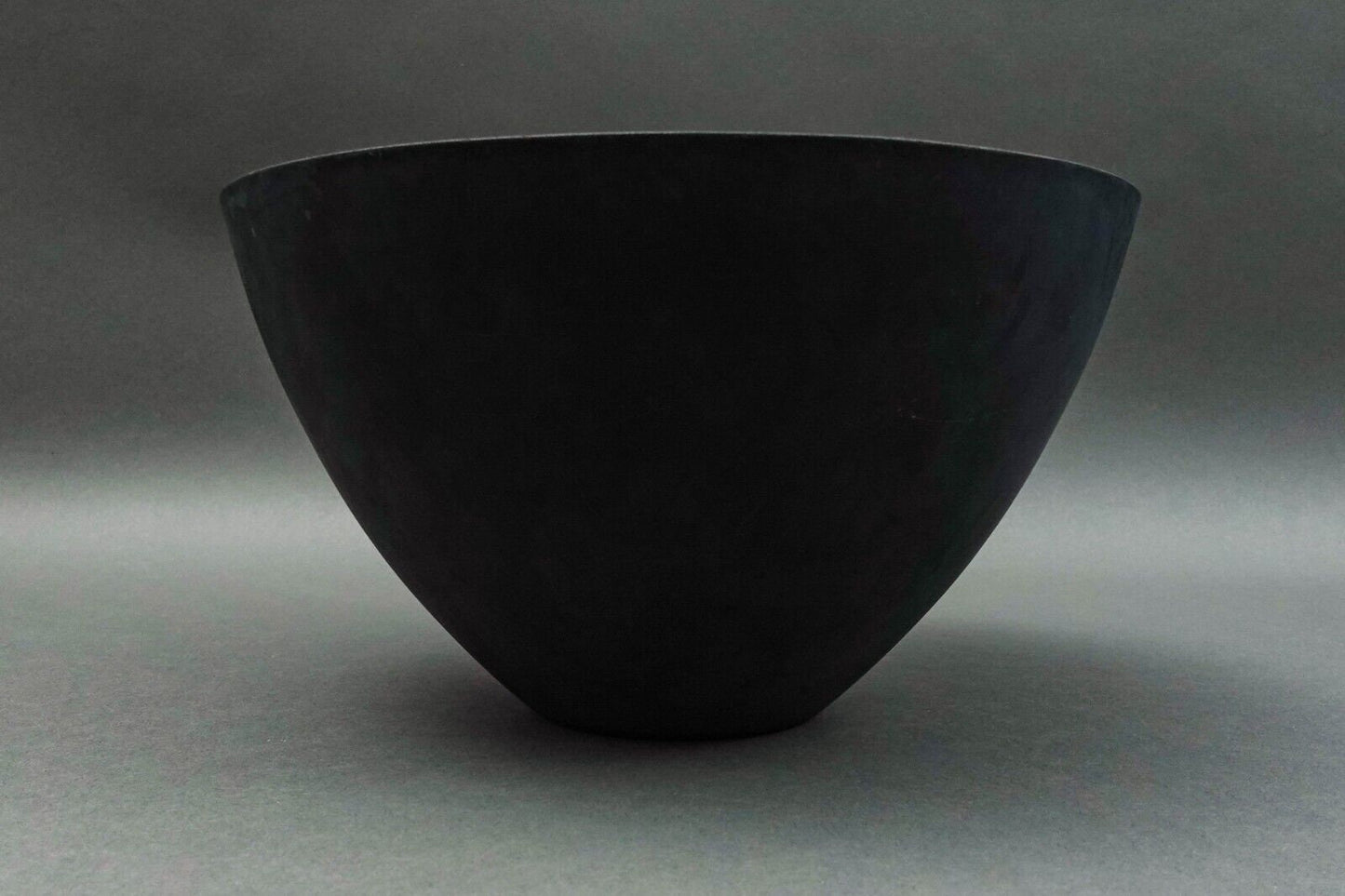 Krenit Denmark Herbert Krenchel Matte Black White Enamel Salad Serving Bowl