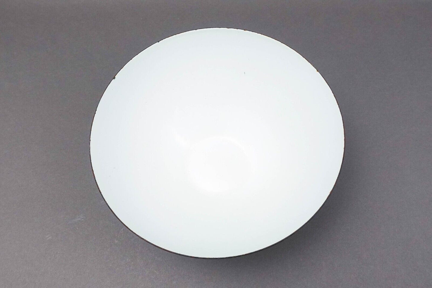 Krenit Denmark Herbert Krenchel Matte Black White Enamel Salad Serving Bowl