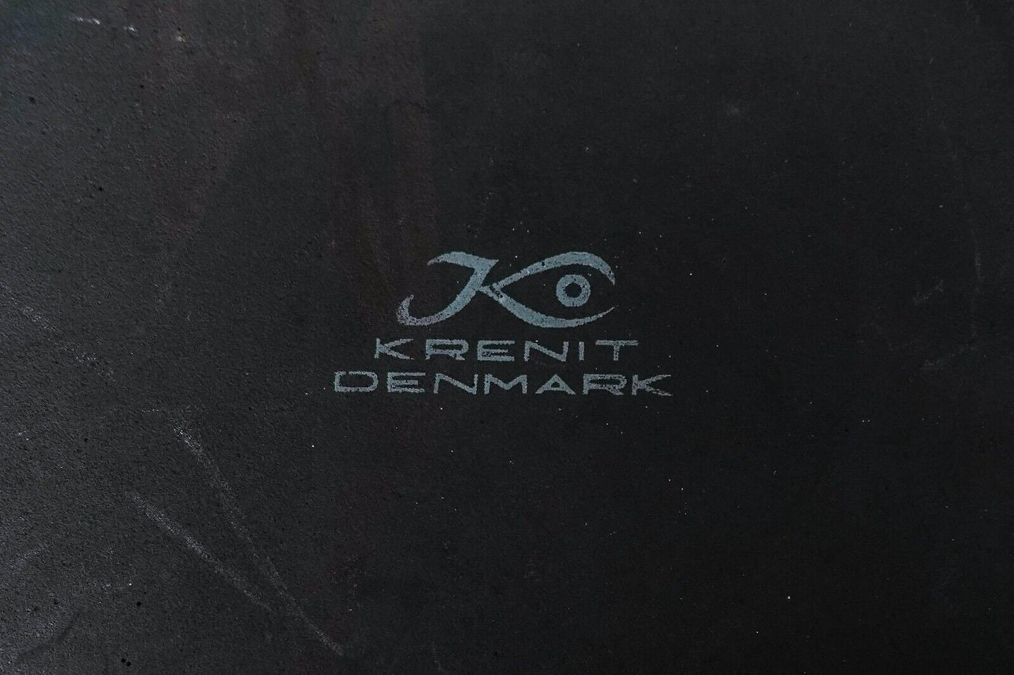 Krenit Denmark Herbert Krenchel Matte Black White Enamel Salad Serving Bowl