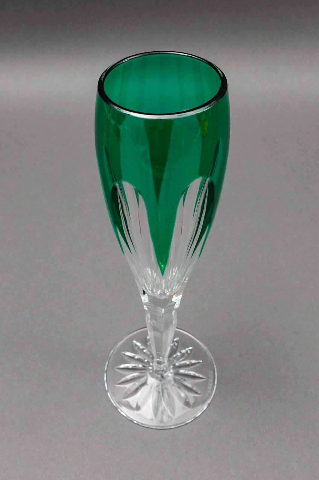 Faberge Crystal Lausanne Multicolored Champagne Flute Glasses Set Of 5