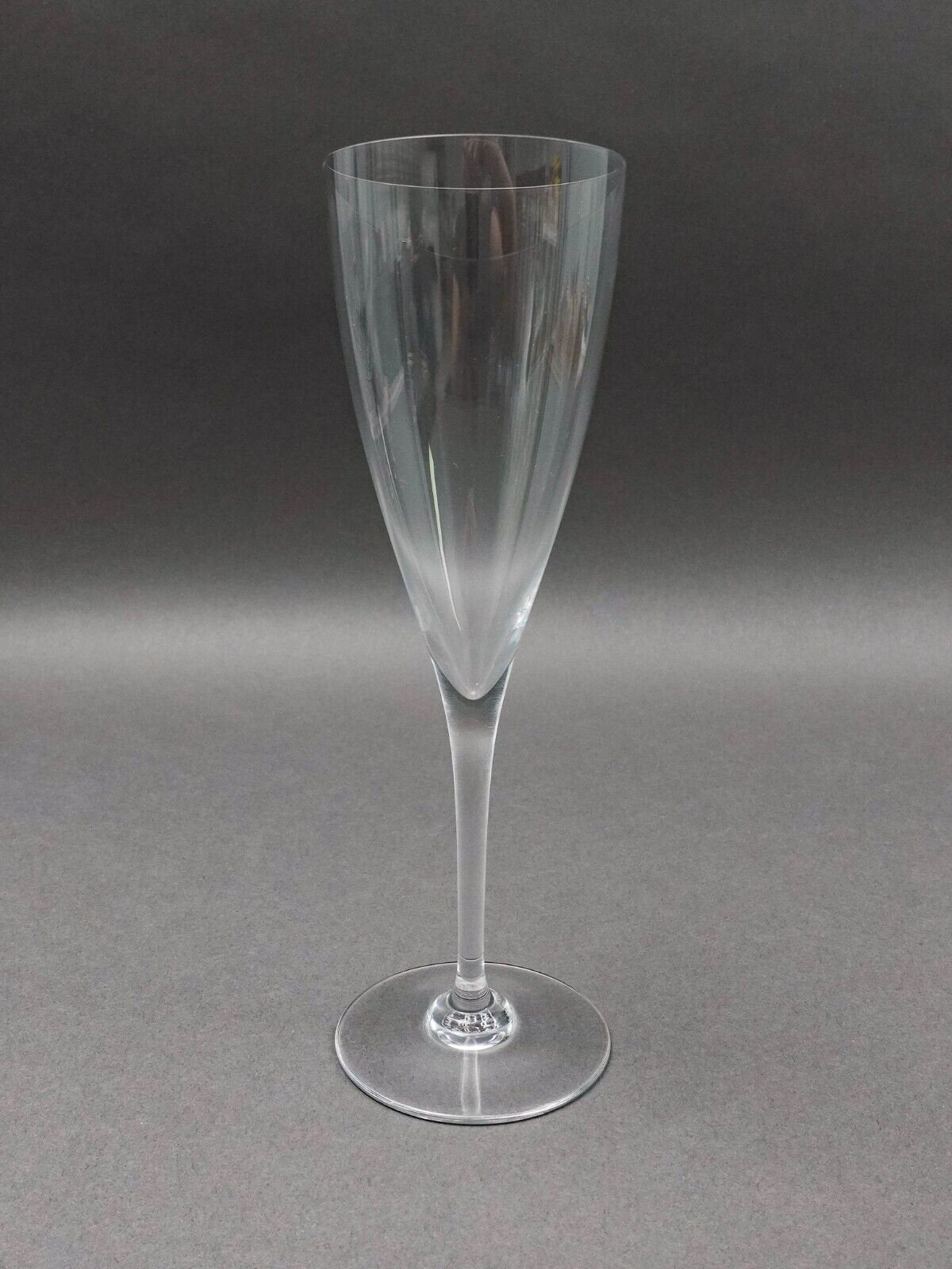 Baccarat Crystal France Dom Perignon 8 7/8" Fluted Water Goblet Glasses Set Of 7