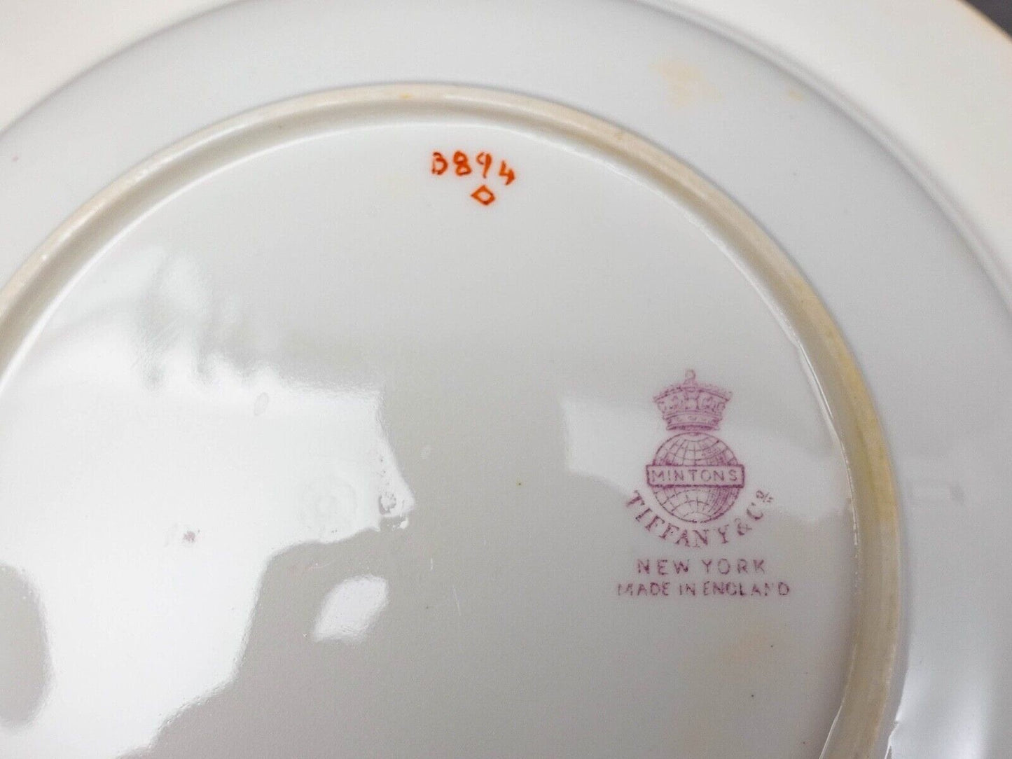 Minton England For Tiffany & Co. B894 Floral Bird Rimmed Soup Bowl
