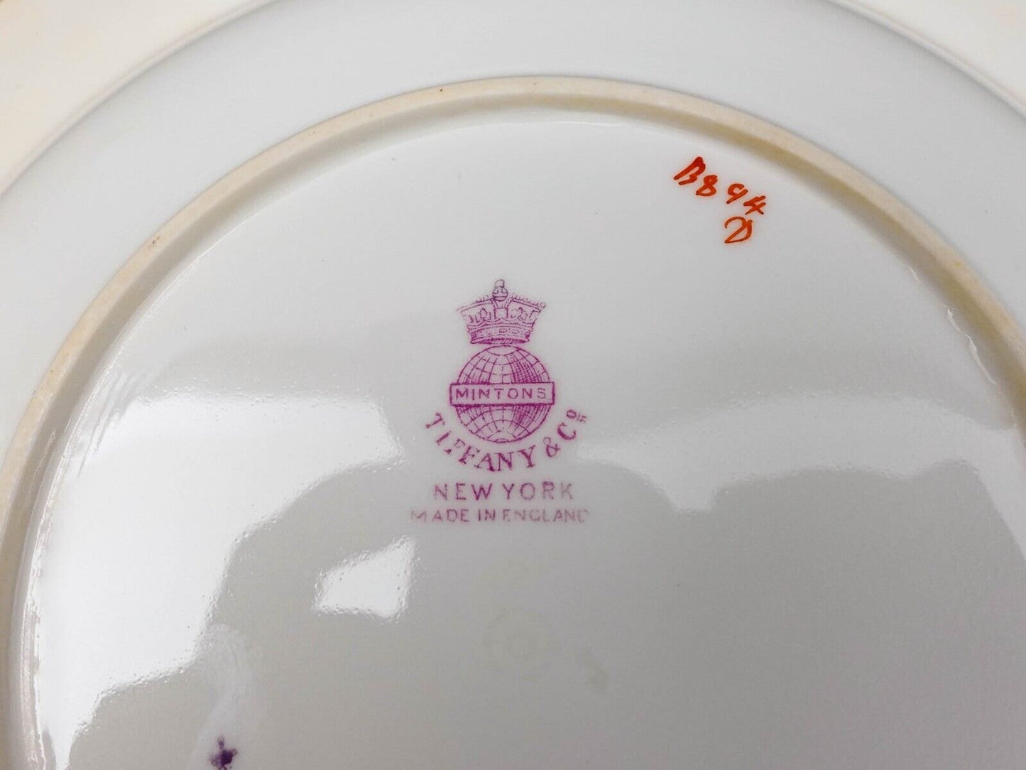 Minton England For Tiffany & Co. B894 Floral Bird Rimmed Soup Bowl Set Of 7