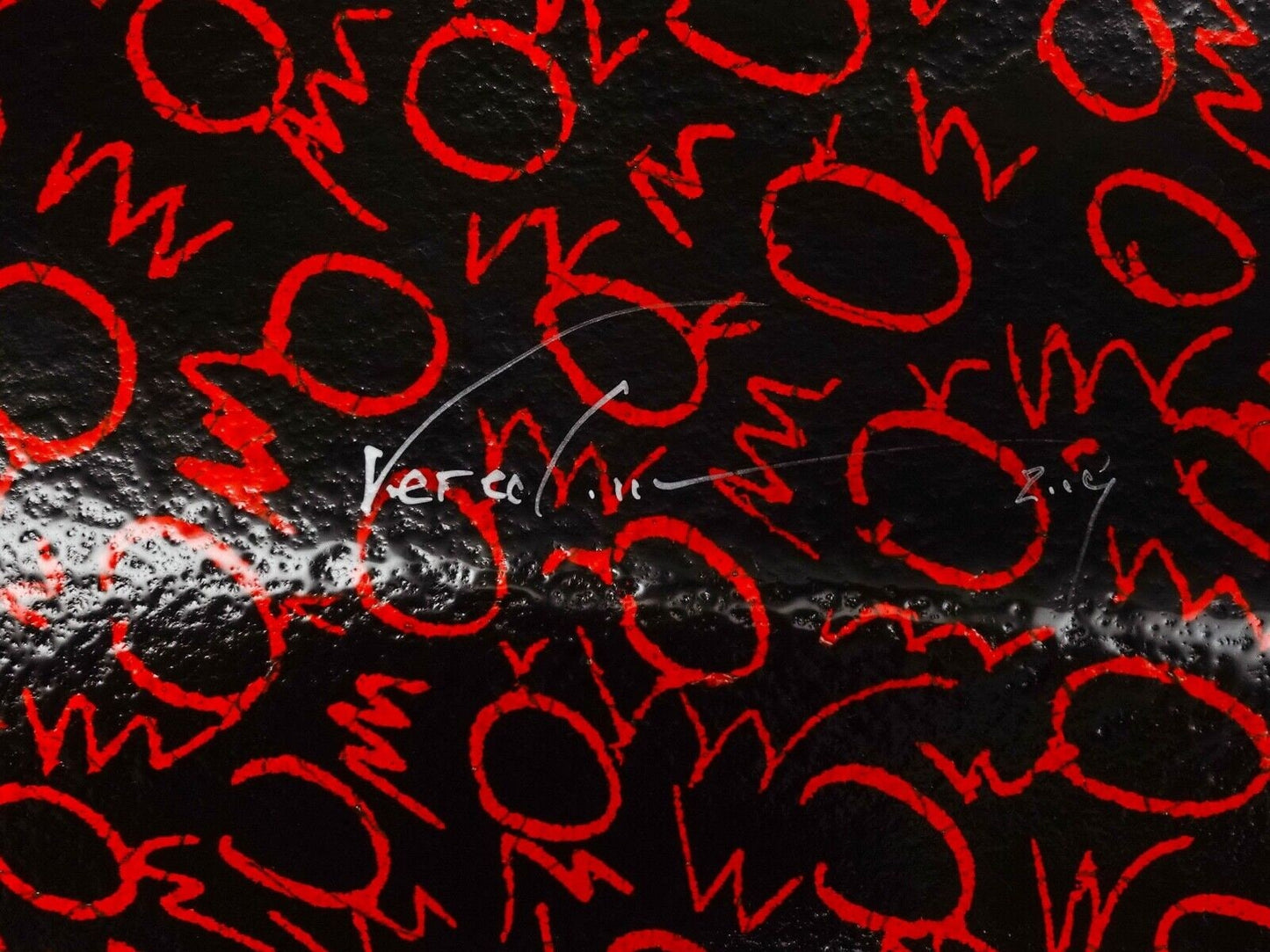 Andreas Meyer Israel Vered Meyer Signed Red Fused Nahariya Glass Platter Tray