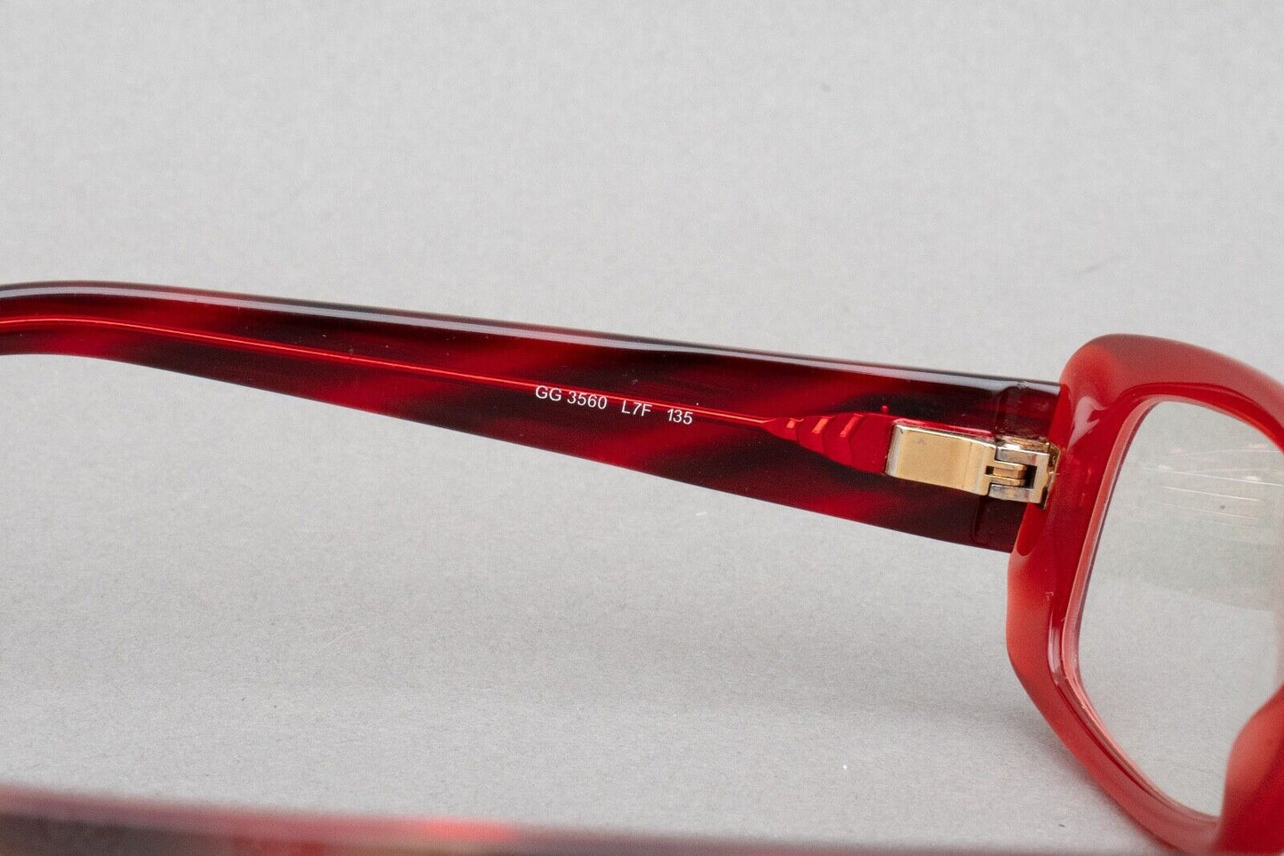 Gucci GG3560 L7F Full Rim Red Eyeglasses Frames 135 Made In Italy