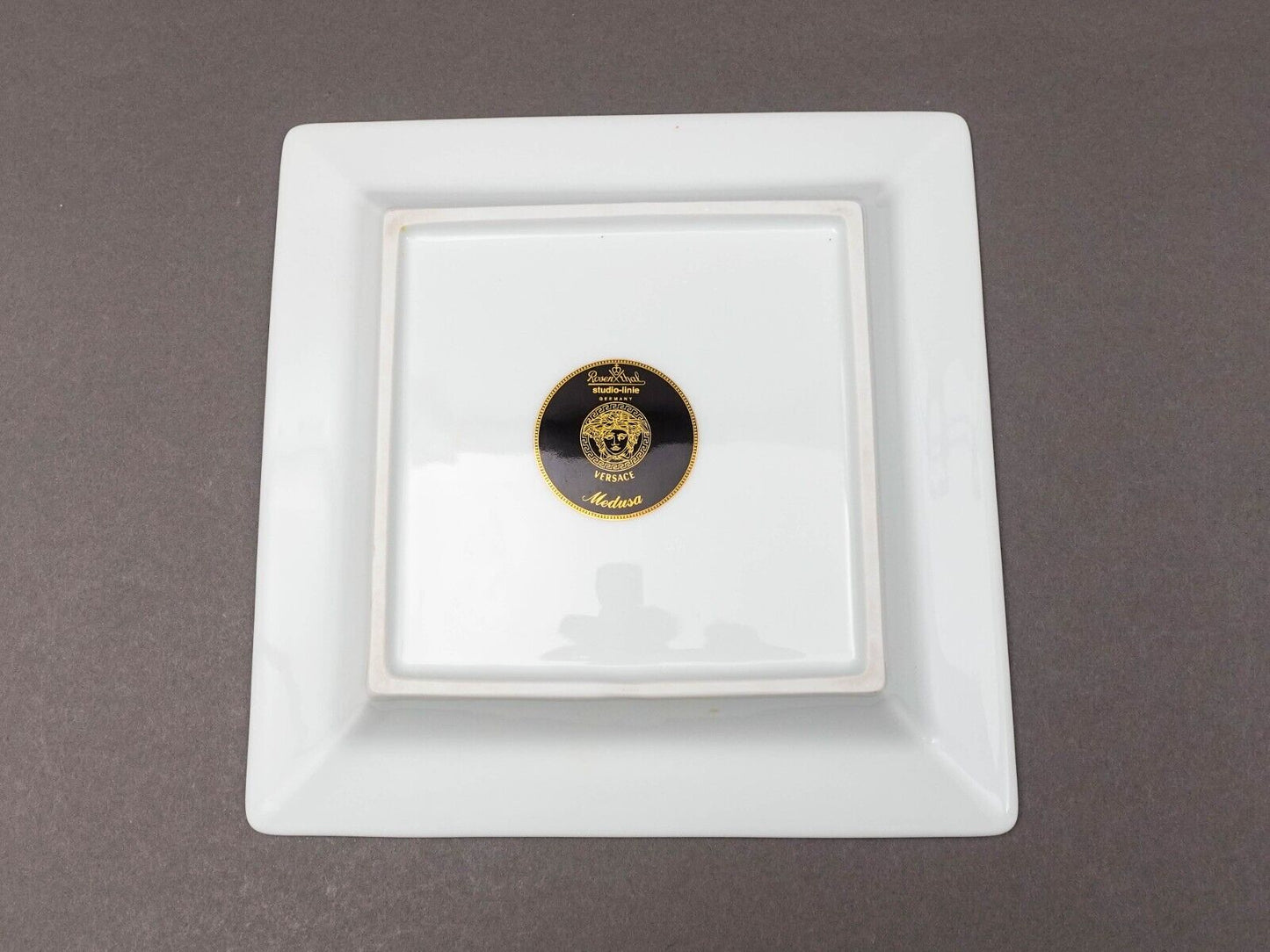Versace Rosenthal Germany Medusa Red 8 5/8" Square Plate Dish Tray