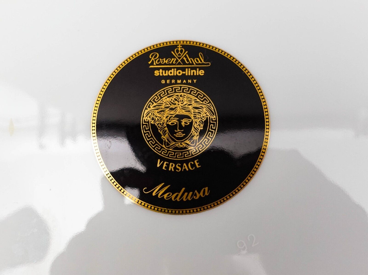 Versace Rosenthal Germany Medusa Red 8 5/8" Square Plate Dish Tray