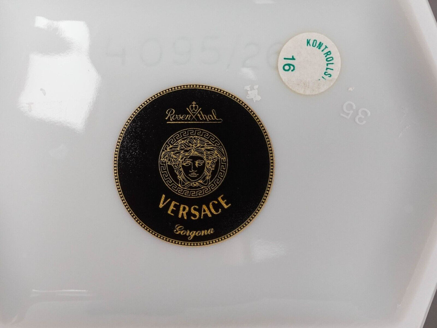 Versace Rosenthal Gorgona Medusa White Greek Key Porcelain Vase 10" New In Box
