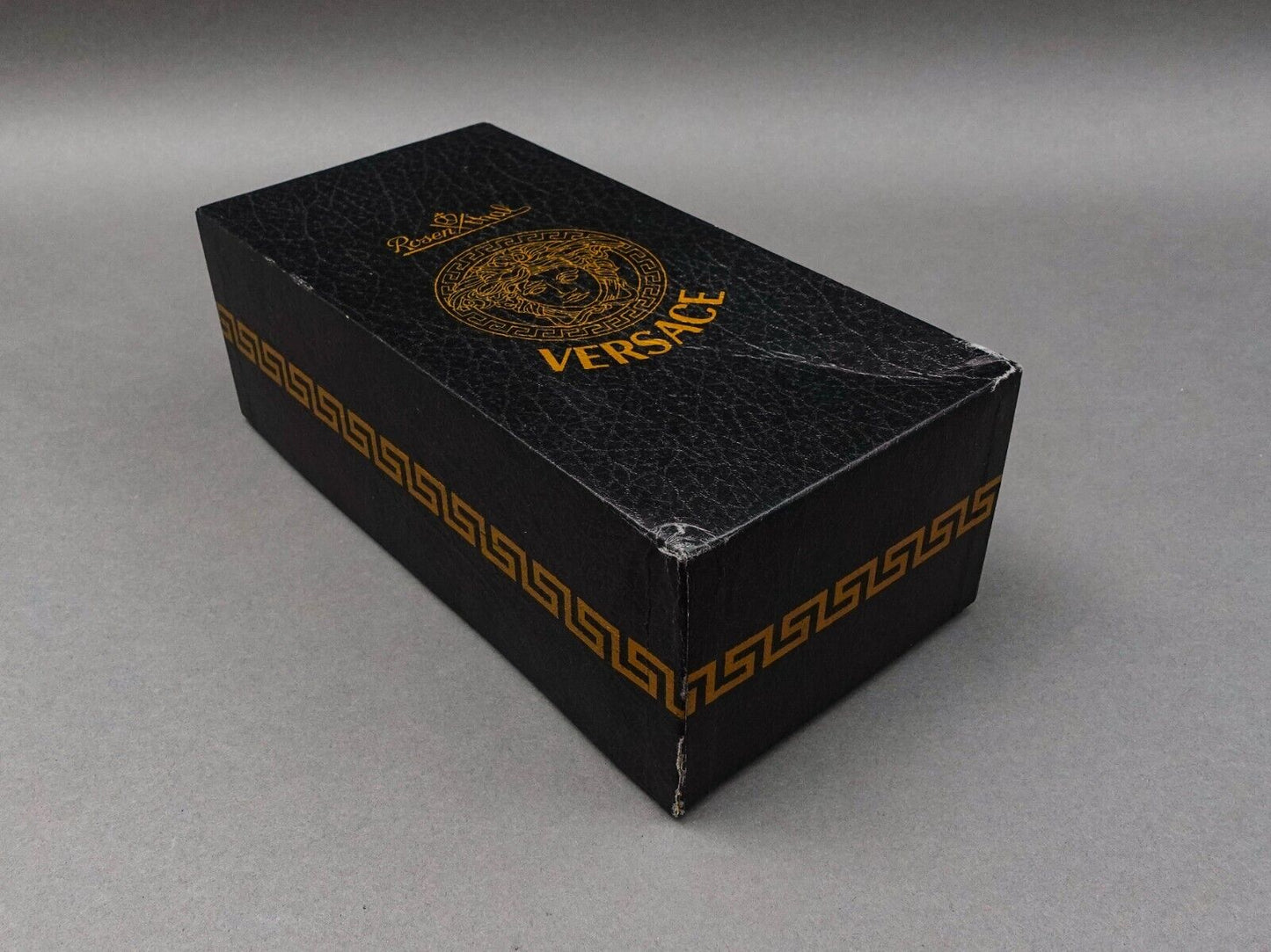 Versace Rosenthal Gorgona Medusa White Greek Key Porcelain Vase 10" New In Box