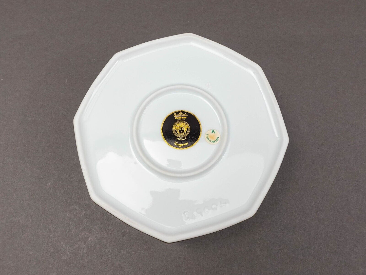 Versace Rosenthal Gorgona Medusa Gold Greek Key Porcelain Trinket Jewlery Box