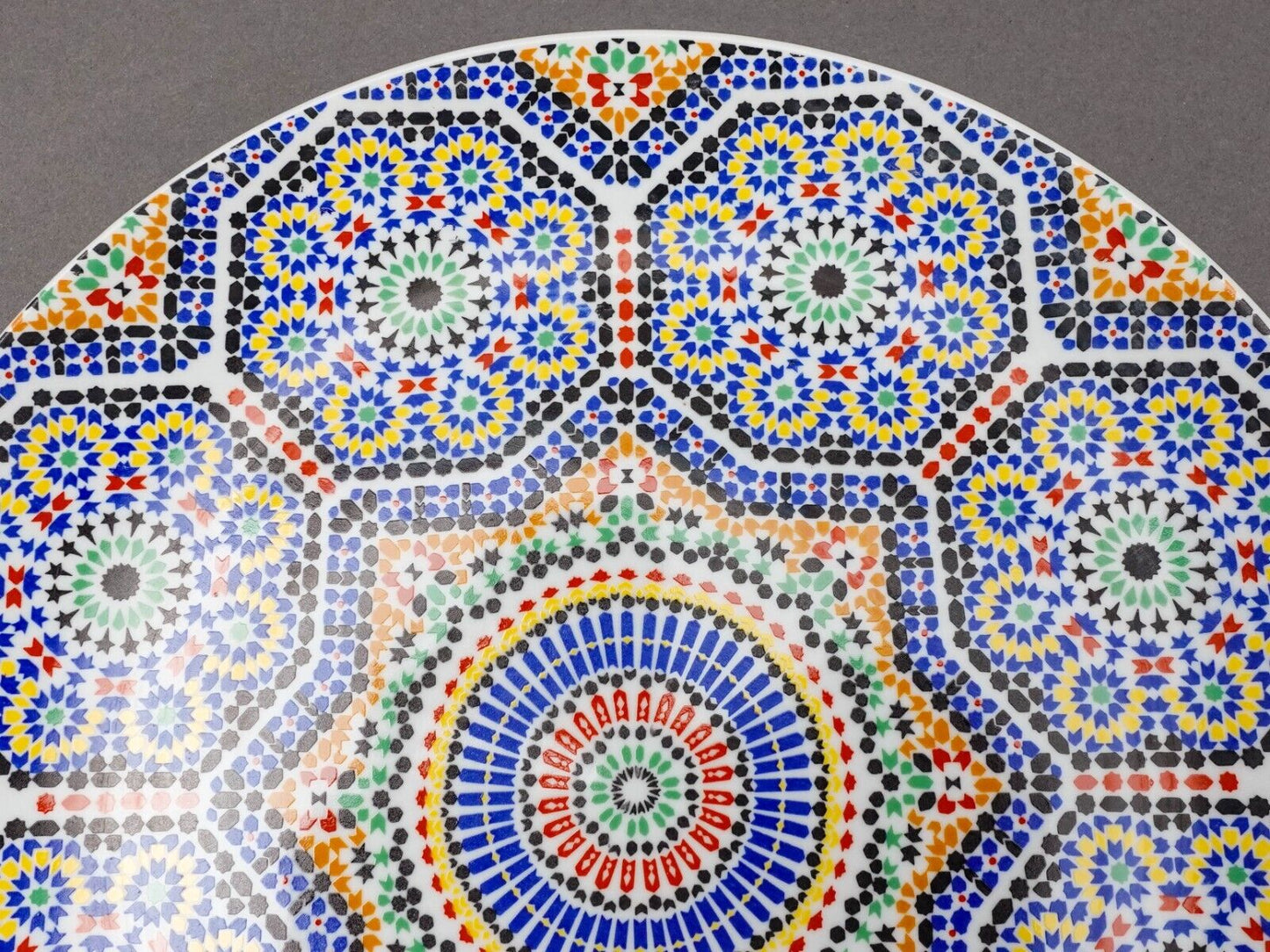 Cocema Fes Maroc Morocco Tile Mosaic Porcelain Dinner Plate Set Of 4