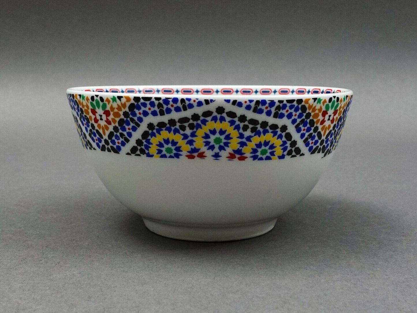 Cocema Fes Maroc Morocco Tile Mosaic Porcelain Fruit Cereal Bowl Set Of 4