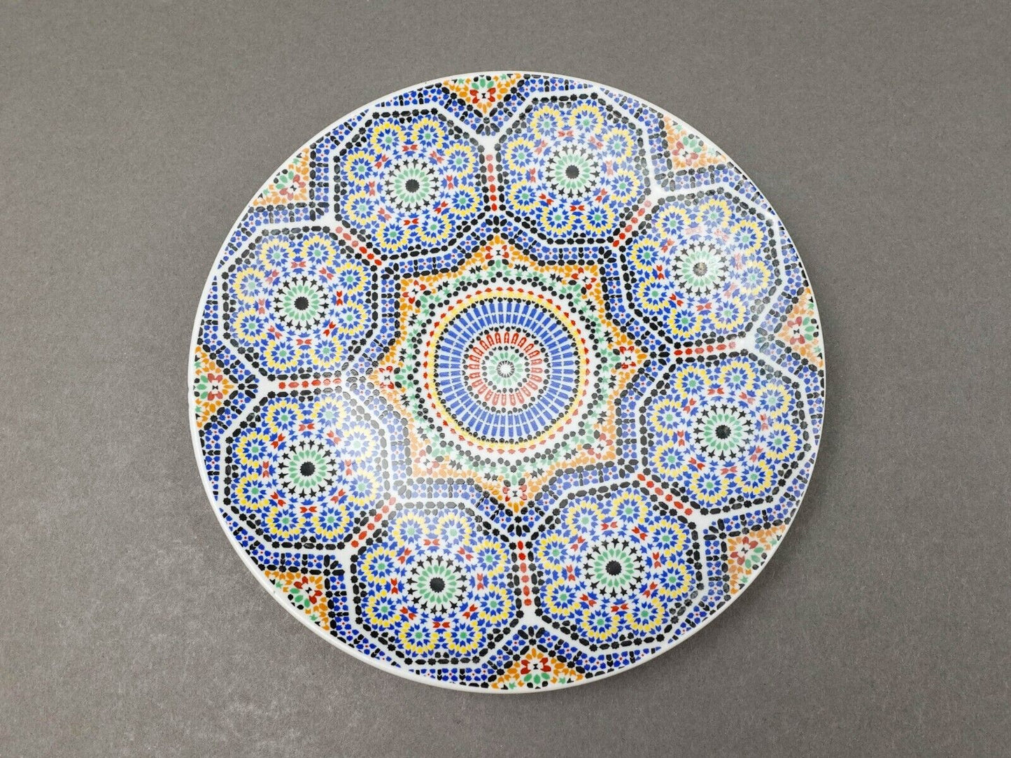 Cocema Fes Maroc Morocco Tile Mosaic Porcelain Bread & Butter Plate Set Of 4