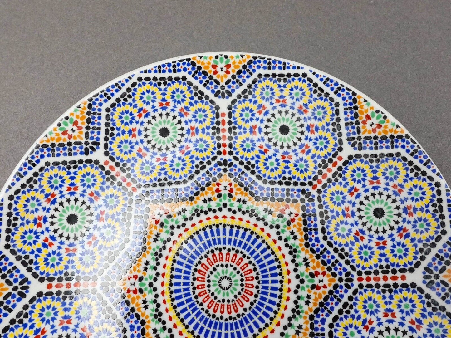Cocema Fes Maroc Morocco Tile Mosaic Porcelain Bread & Butter Plate Set Of 4