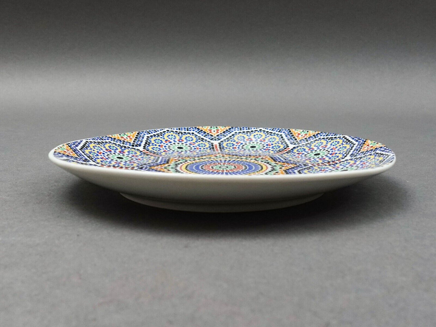 Cocema Fes Maroc Morocco Tile Mosaic Porcelain Bread & Butter Plate Set Of 4