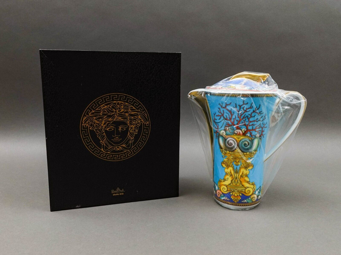 Versace Rosenthal Germany Les Tresors De La Mer Lidded Coffee Pot New With Box