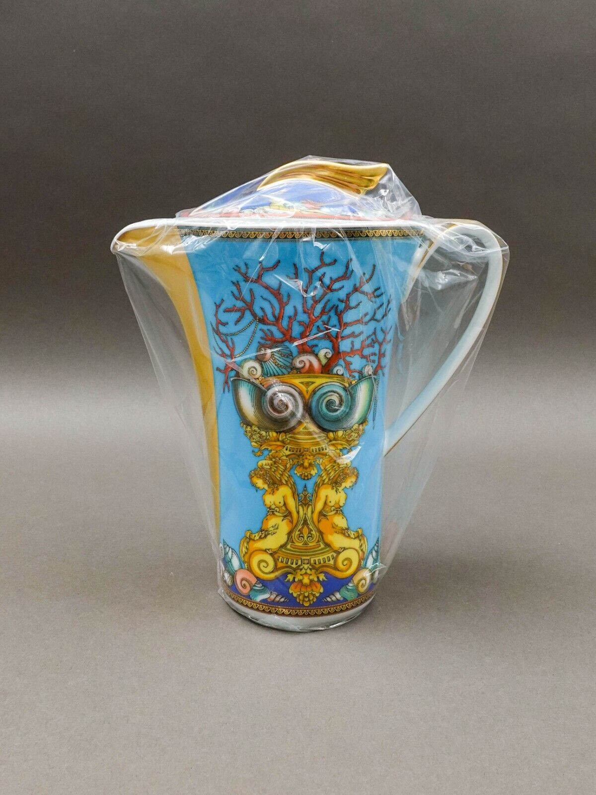 Versace Rosenthal Germany Les Tresors De La Mer Lidded Coffee Pot New With Box