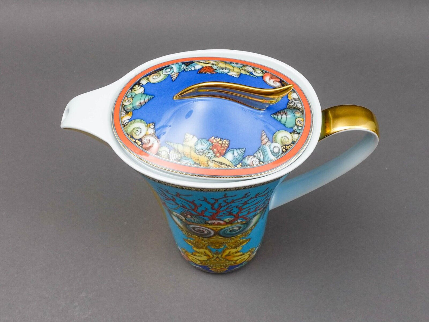 Versace Rosenthal Germany Les Tresors De La Mer Lidded Coffee Pot New With Box